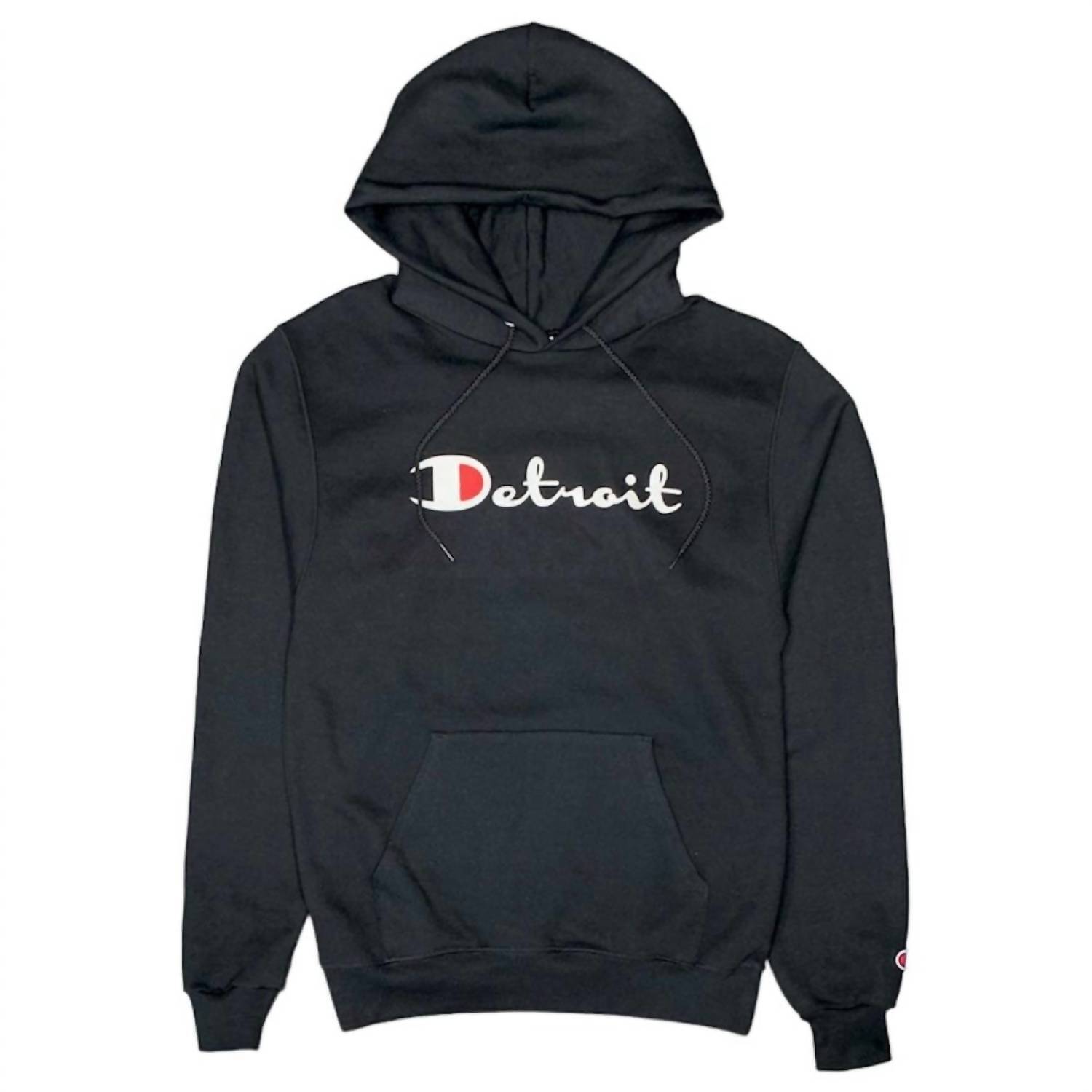 New Ink Detroit Men's Champion Pullover Hoodie In Black